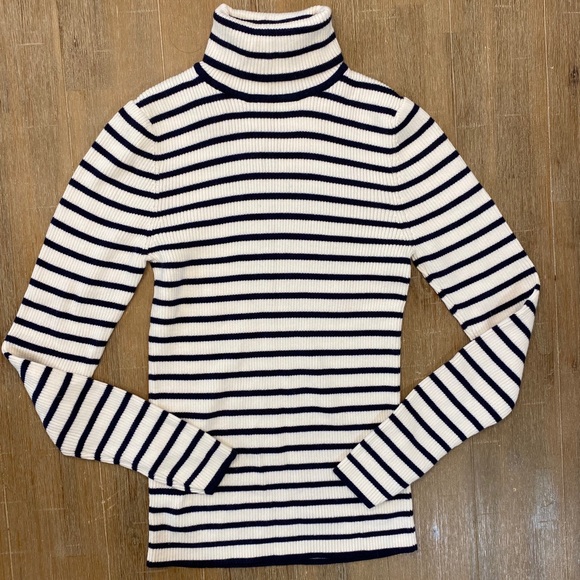 Boden Woolcotten Striped Turtleneck 